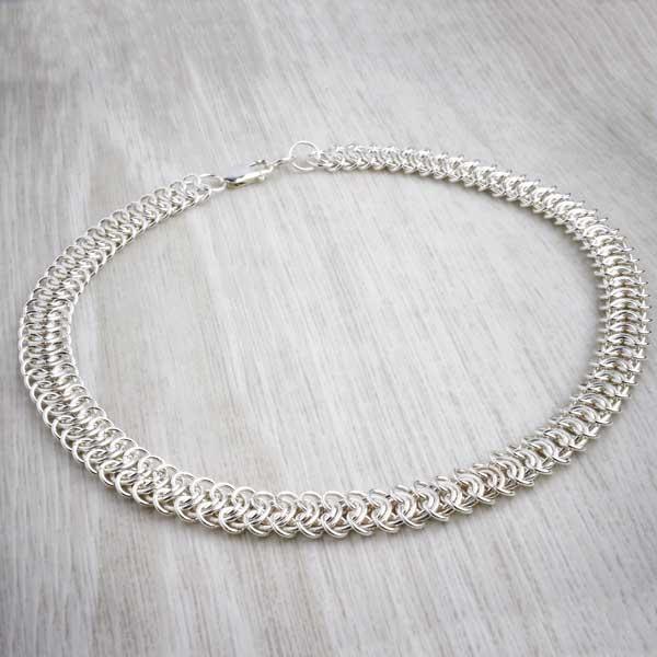 Silver Chainmaille King's Chain Necklace by Laura Brookes-1
