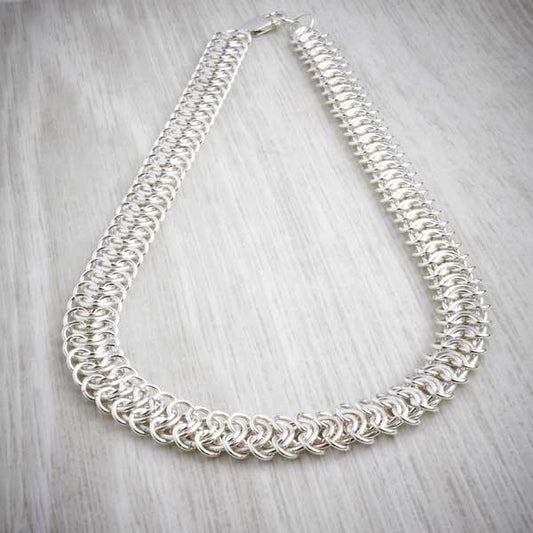 Silver Chainmaille King's Chain Necklace by Laura Brookes-0