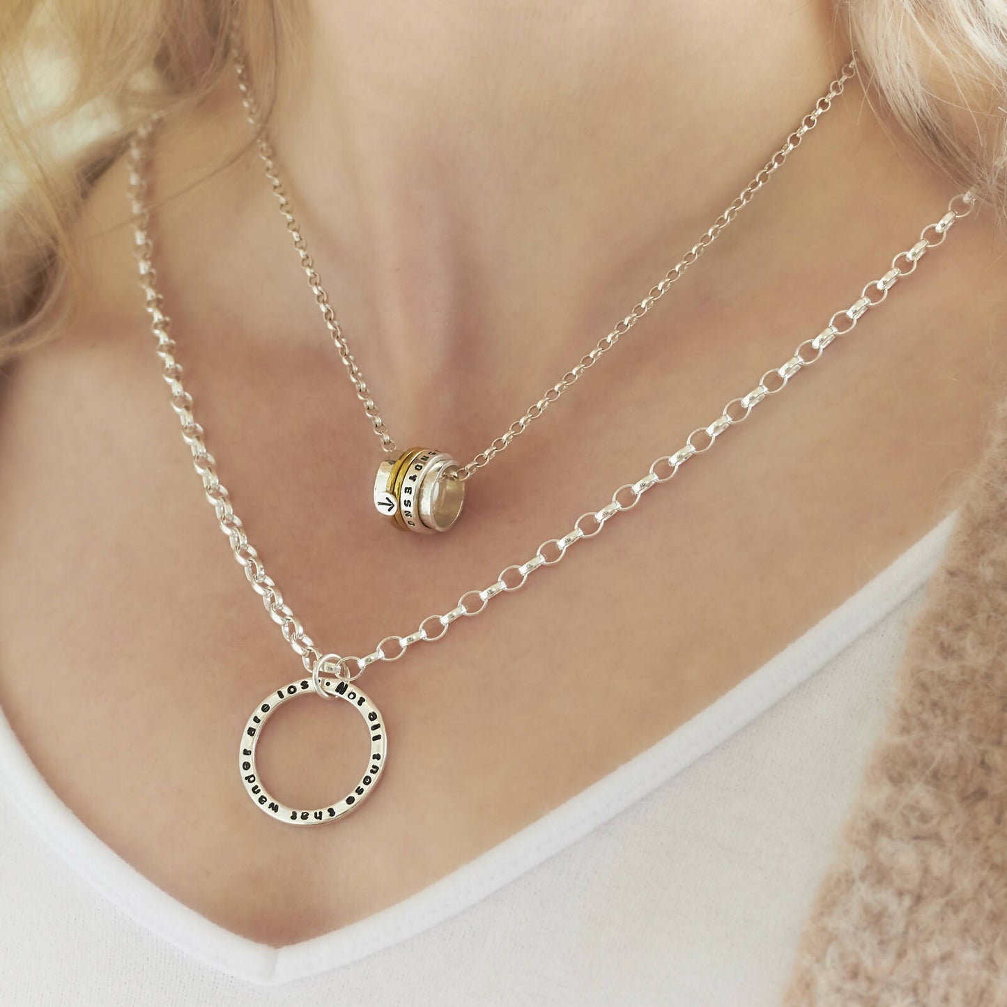 The 'All That Wander' Personalised Necklace by Emma White