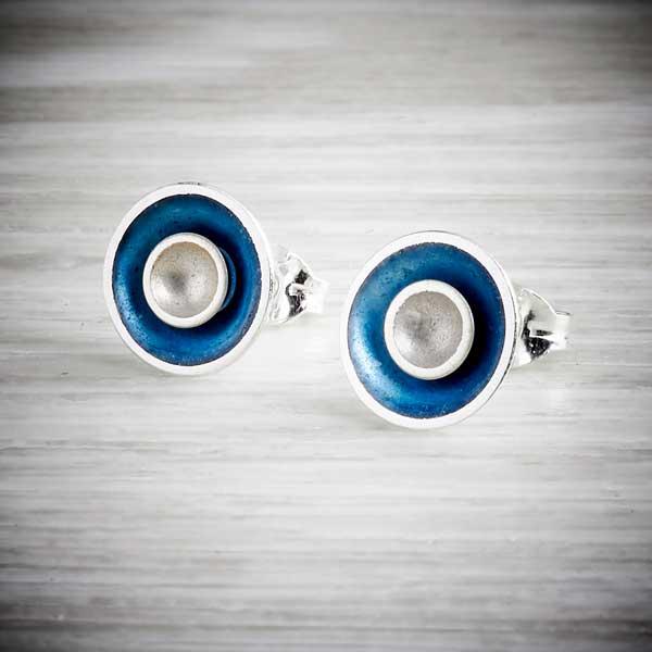 Enamel earrings in modern colours by Kokkino-0