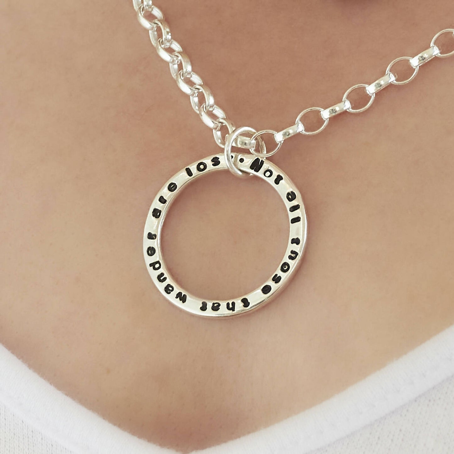 The 'All That Wander' Personalised Necklace by Emma White